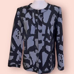 Gump's Vintage Black and Grey Abstract Pattern Cocktail Jacket 6